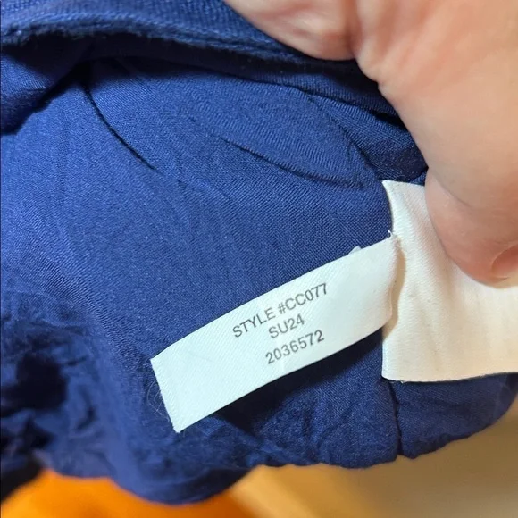 j.Crew Claudia blue linen dress with button accents size medium pockets - Picture 5 of 5